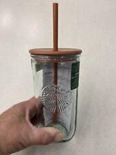 Starbucks 2024 Terracotta Brown Recycled Triangle Glass Cold Cup Tumbler picture