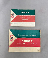 2 Vintage SINGER Sewing Machine Manuals Style-O-Matic 328K &185J3 1958 picture