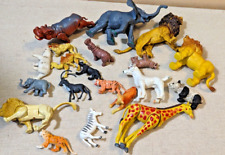 Lot Of 20  Jungle  Animals Total  Different Sizes Pre-Owned crafts Cake toppers. picture