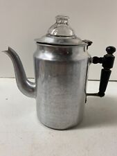 Vintage Paramount Aluminum Percolator Coffee Maker Pot Camping Glass Top picture