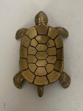 Vintage Brass Tortoise/Turtle Trinket Ring Coin Dish 5” Decorative picture