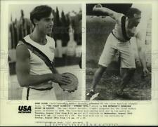 1989 Press Photo Actor Hunt Block/Olympic Athlete Robert Garrett - nop28557 picture