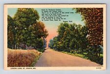 St Joseph MO-Missouri, Scenic Greetings, Lovers Lane, Vintage Postcard picture