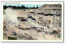 c1920's Phosphate Mining Miner Workers Blasting In Florida FL Unposted Postcard picture