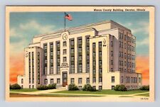 Decatur IL-Illinois, Macon County Building, Antique, Vintage Souvenir Postcard picture