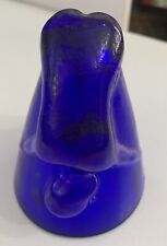 Vintage Cobalt Blue McKee Style Glass Bottoms Up Shot Glass picture