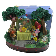 Disney Alice In Wonderland Double Snow Globe Mad Hatter's Tea Party Unbirthday picture