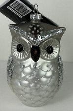 ❤️ Robert Stanley Silver Glass Owl Embellished 4.5