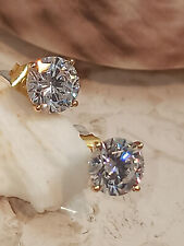 Women's day Diamond Earrings gift for wife HANDMADE Jewelry SOLID 18K GOLD picture