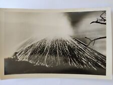 RPPC Postcard 1948 Paricutin Volcano Eruption Mexico lava night view EKC picture