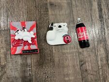 Set Of Three Vintage Assorted Small Coca-Cola Magnets Coke Polar Bear picture