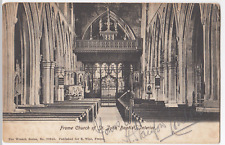 Frome Church St John Baptist, Interior, UK Vintage Postcard 1904 Wrench Series picture