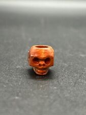 Vintage Thrifco Briar Miniature Carved Skull Keychain Pipe picture