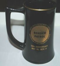 1974 U.S. Border Patrol larage ceramic stein, 50th Anniversary, Detroit picture
