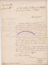 Duke of Wellington - letter written to Duke by French deserter 1813 re back pay picture