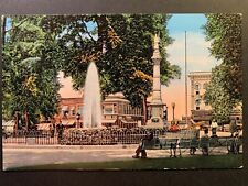 Postcard Elyria OH - Fountain in Ely Park - Civil War Memorial picture