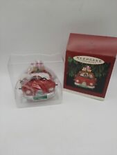 Hallmark Our Christmas Together All Wrapped Up Photo Holder Ornament 1995 NOS picture