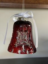 Vintage 2003 Waterford Christmas Snow Crystals Red Bell Ornament picture