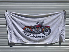 Polo Ralph Lauren Motorcycle Beach Towel - USA Made - Vintage - Polo Jeans Co. picture