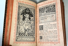 Old & rare French  Book of Hours, prayerbooks with beautiful engravings , 1882 picture