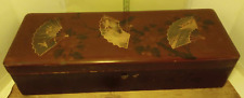 Antique/Vintage Hand Crafted Japanese Jewelry/Vanity Decorative Wooden Box picture