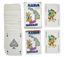 PLAYING CARDS DECK Vintage ALOHA HAWAII Hula Girl Islands 1960s COMPLETE Boxed picture