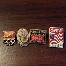 Lot Of 4 Vintage Coca-Cola Coke 1996 Atlanta Olympics Lapel Pins picture