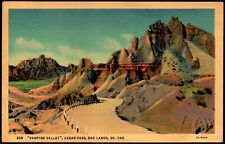 Postcard SD Bad Lands South Dakota Vampire Valley, Cedar Pass c1940s C21 picture