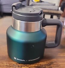 Starbucks x Stanley Collaboration  20 oz Green Squatty Travel Mug Read Descript picture