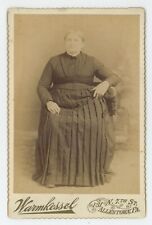 Antique c1880s ID'd Cabinet Card Older Woman Named Grandma George Allentown, PA picture