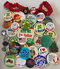 Estate Find - Huge Vintage Mixed Lot Pinback Buttons Lapel Advertising, Cars etc picture