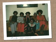 BEAUTIFUL SMILING SISTERS AFRICAN AMERICANA BLACK WOMEN AFRO vtg 1970s's photo picture