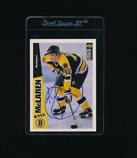 1996 97 upper deck #15 Kyle McLaren Bruins Signed Autograph Card tough choice picture