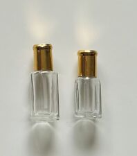 one Empty 6ml/12ml Refillable Glass Attar Perfume Bottle W/Stick On+Gold Cap picture