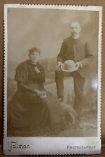 Tollman Cabinet Card Ft Bragg California Husband & Wife Id’d W/ Interesting Note picture