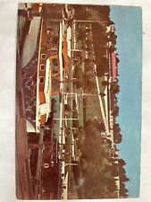 postcard fort mackinac yacht harbor colonial vintage wood boat picture