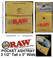 3 X RAW Rolling Papers Brand Pocket/Purse Ashtray or Snap Travel Cigarette Case  picture