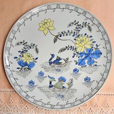 Vintage Plate Chinese Ducks Flowers Hand Painted Porcelain  picture