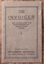 1918 THE INVOICER DRY GOODS REPORTER CALCULATING ROLLED PIECE GOODS Z5351 picture