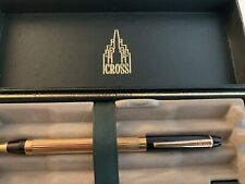 Cross Metropolis Ballpoint Pen 23k Gold & Black In Box Made In Usa El312-8 * picture