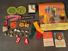Vintage 1972 Cub Scouts Pin Badge Patch Certificate Lot Named picture