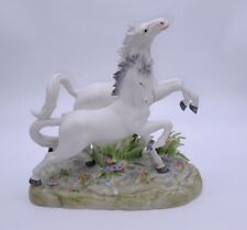 Andrea by Sadek White Horse Group Porcelain Figurine Statue Vtg Limited Edition picture