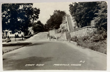 RPPC Street Scene, Marysville, Kansas KS Vintage Real Photo Postcard picture