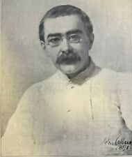 1896 Vintage Magazine Illustration Author Rudyard Kipling picture