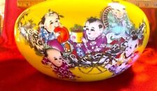 VINTAGE LARGE YELLOW CHINESE BOWL CHILDREN KIDS picture