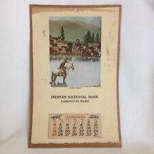 1948 Full Calendar-Peoples National Bank Farmington, Maine -Mountain Stream picture