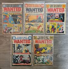 Wanted World's Most Dangerous Villains 1 - 5 Bronze Age DC Comics Lot 1972 VG-FN picture