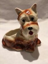 Vintage Royal Copley Scottie Dog Ceramic Planter Scottish Terrier Schnauzer picture