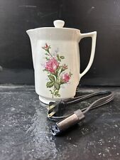 Vintage Ceramic Electric Teapot Floral Pattern Japan EUC Works Great  picture