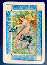 EW382 Swap Playing Cards 1 OLD ENGLISH WIDE STUNNING MERMAID ARTIST POYNTER picture